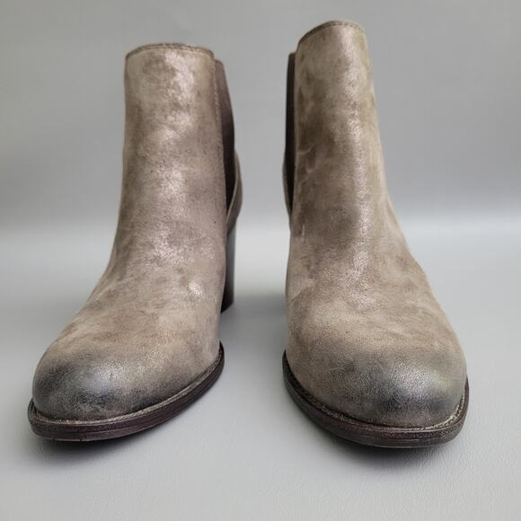 Sofft Women's Welling Boot Size 9.5 Chelsea Block Heel Brown Shimmer Pull On - Picture 6 of 11